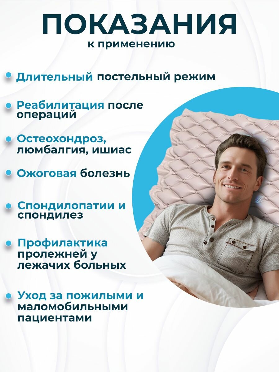 Картинки Противопролежневый матрас ORTHOFORMA М-0007 200х89х7,5-9 см с компрессором