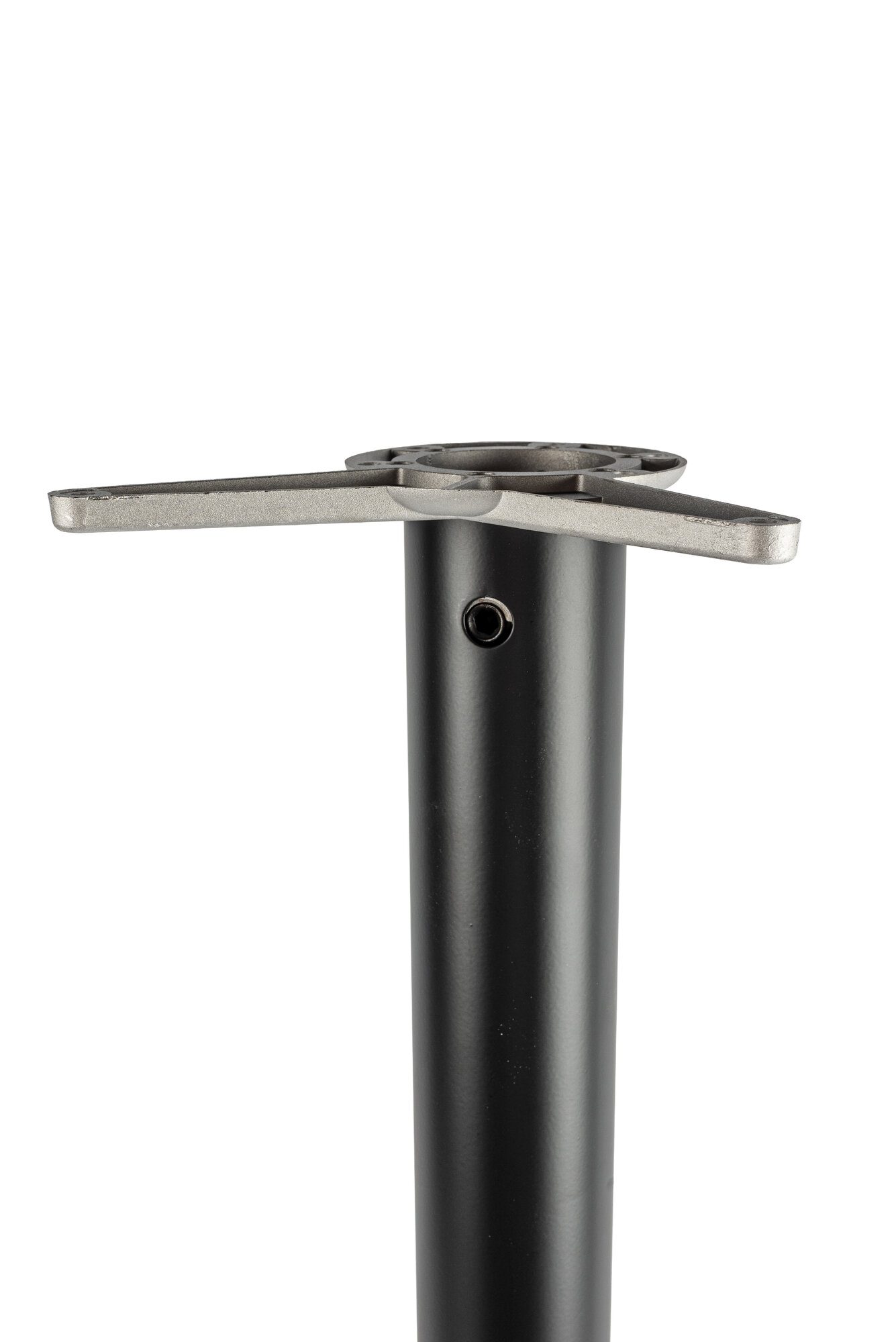 Ножка мебельная регулируемая металлическая для столов и барных стоек (Опора мебельная) `SANBERG` Н710 мм + 25 мм D60