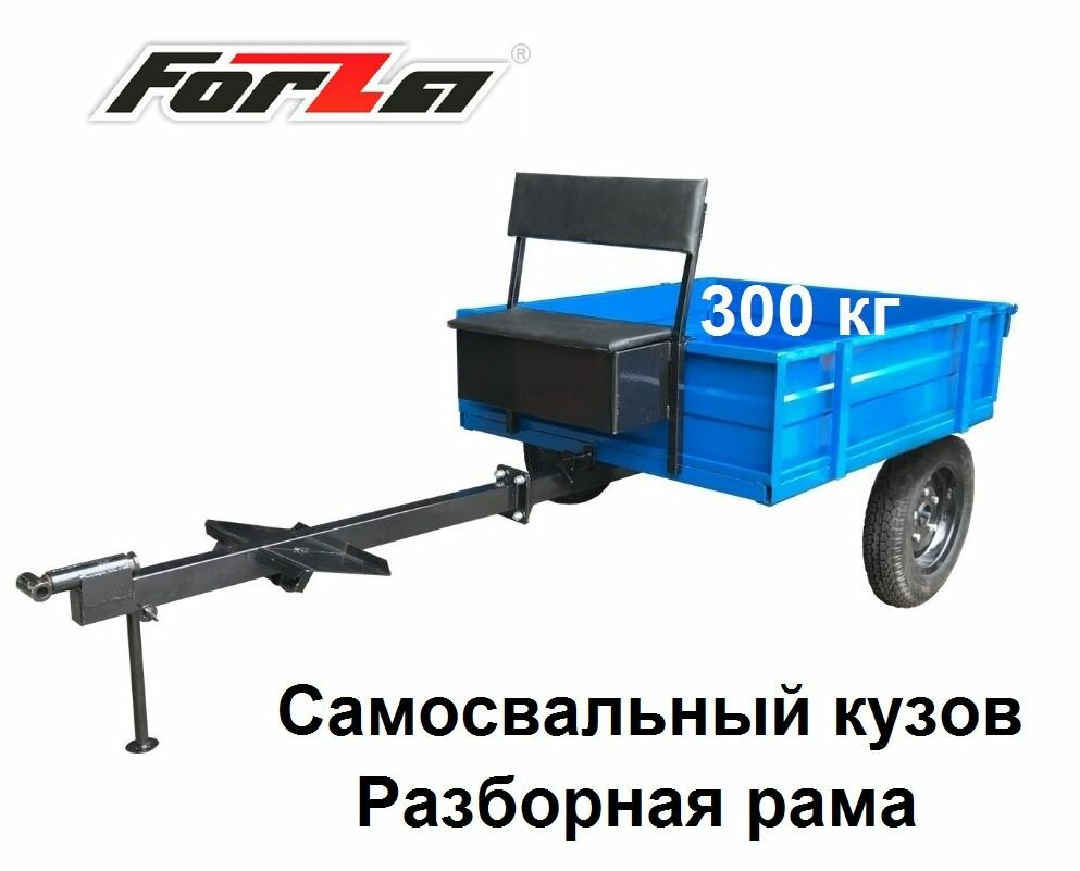 Телега-прицеп для мотоблока ТПМ 1-171 FORZA-6М 1 без тормоза разъемное дышло до 300кг (Нева Каскад Ока)