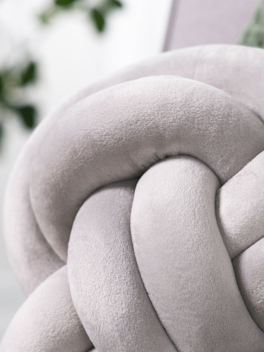 Подушка Askona (Аскона) декоративная Bloomy Бежево-серый, 30x30 — фото 1