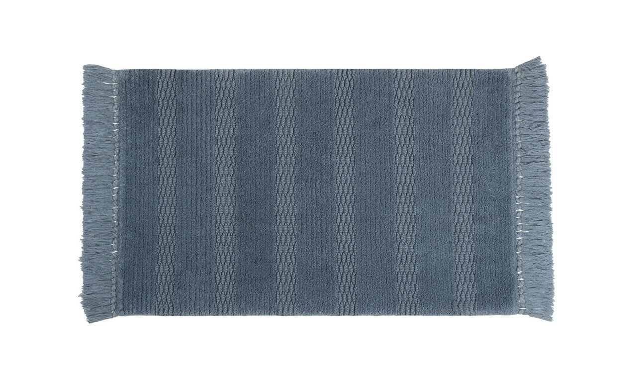Коврик для ванной Fixsen Sandal 50x80 см 100% хлопок серо-голубой