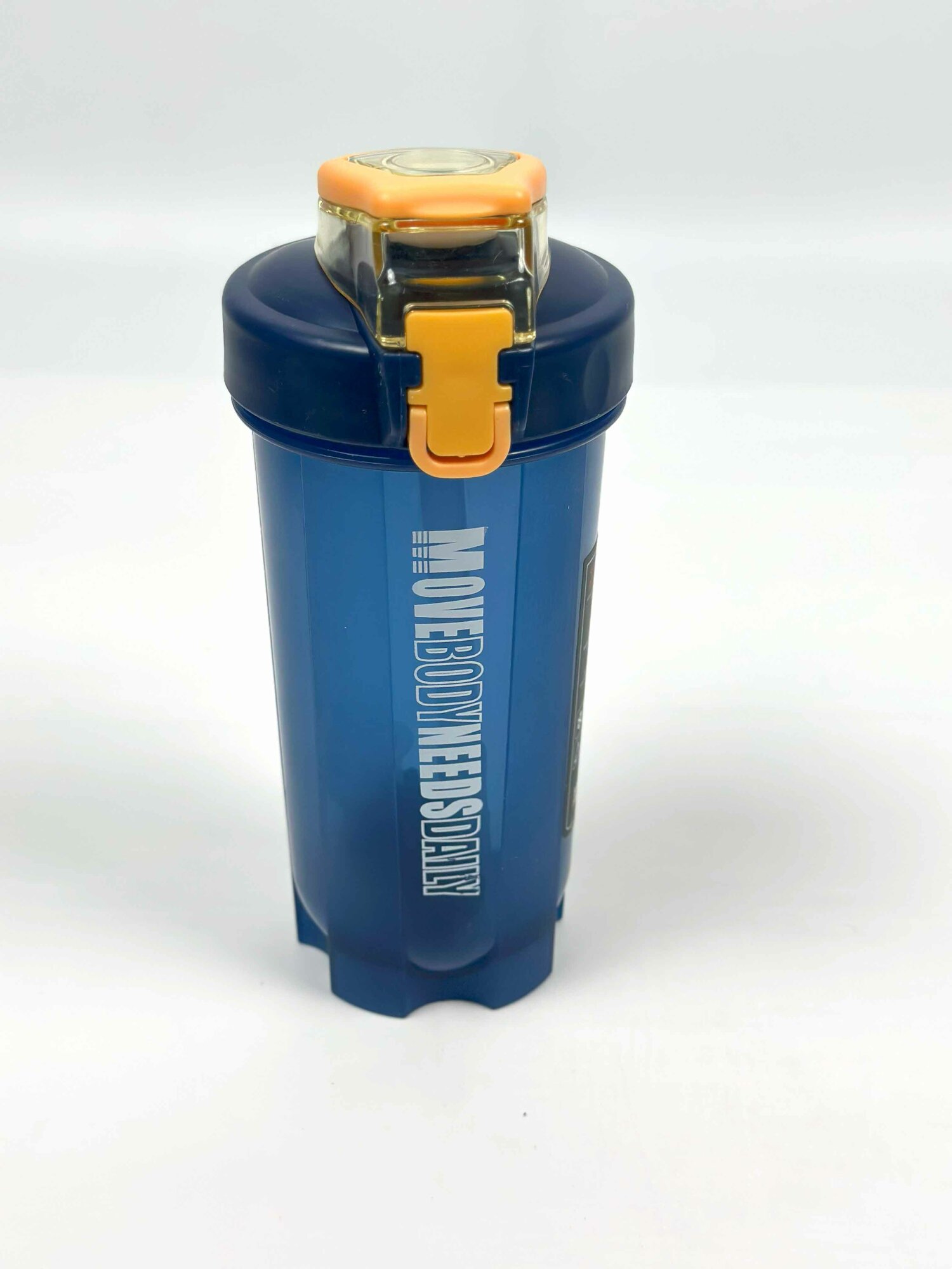 Бутылка для воды "Шейкер K86-Blue", спортивная, пластик, 550мл, силиконовая вставка — фото 1