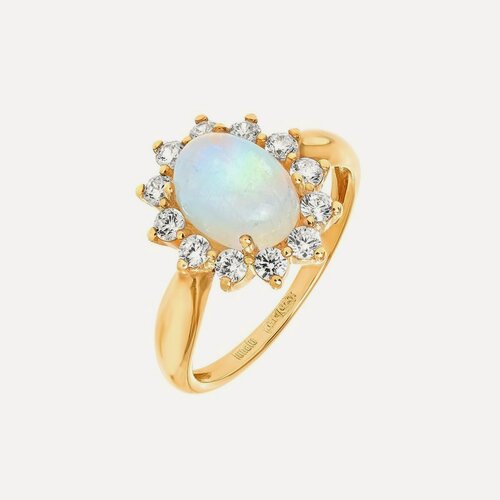 Изображение товара Кольцо помолвочное, серебро, 925 проба, лунный камень