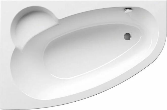 Акриловая ванна Ravak Asymmetric C441000000 L без опоры 150x100 см угловая левая встраиваемая белая асимметричная с сиденьем
