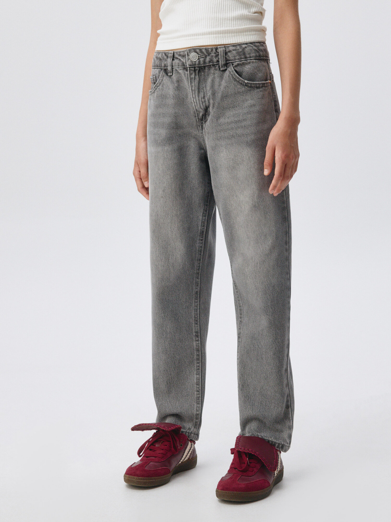 Джинсы Sela размер 134 серый деним