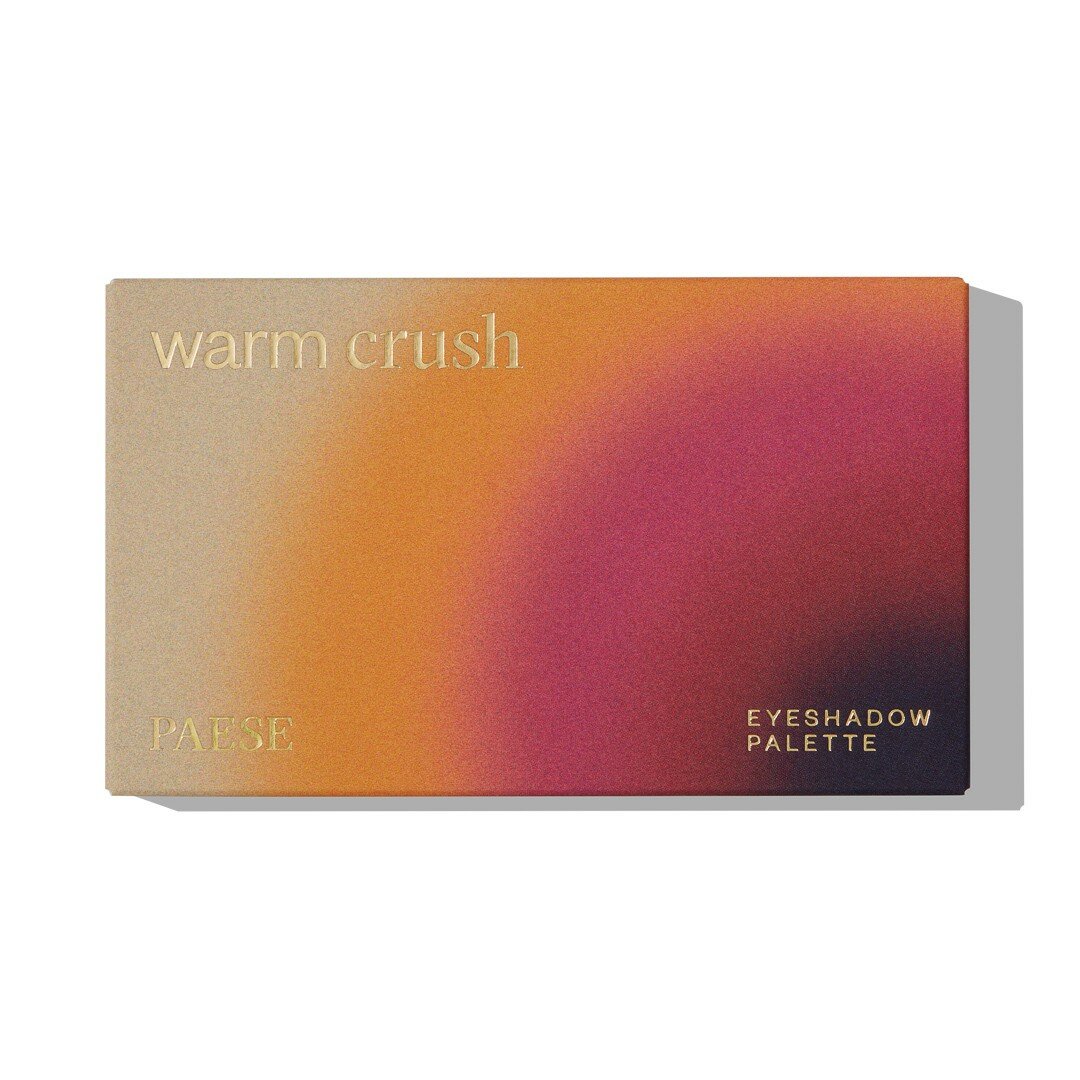 Палетка теней PAESE "Warm Crush", сатиновые, матовые, фольгированные, 11г