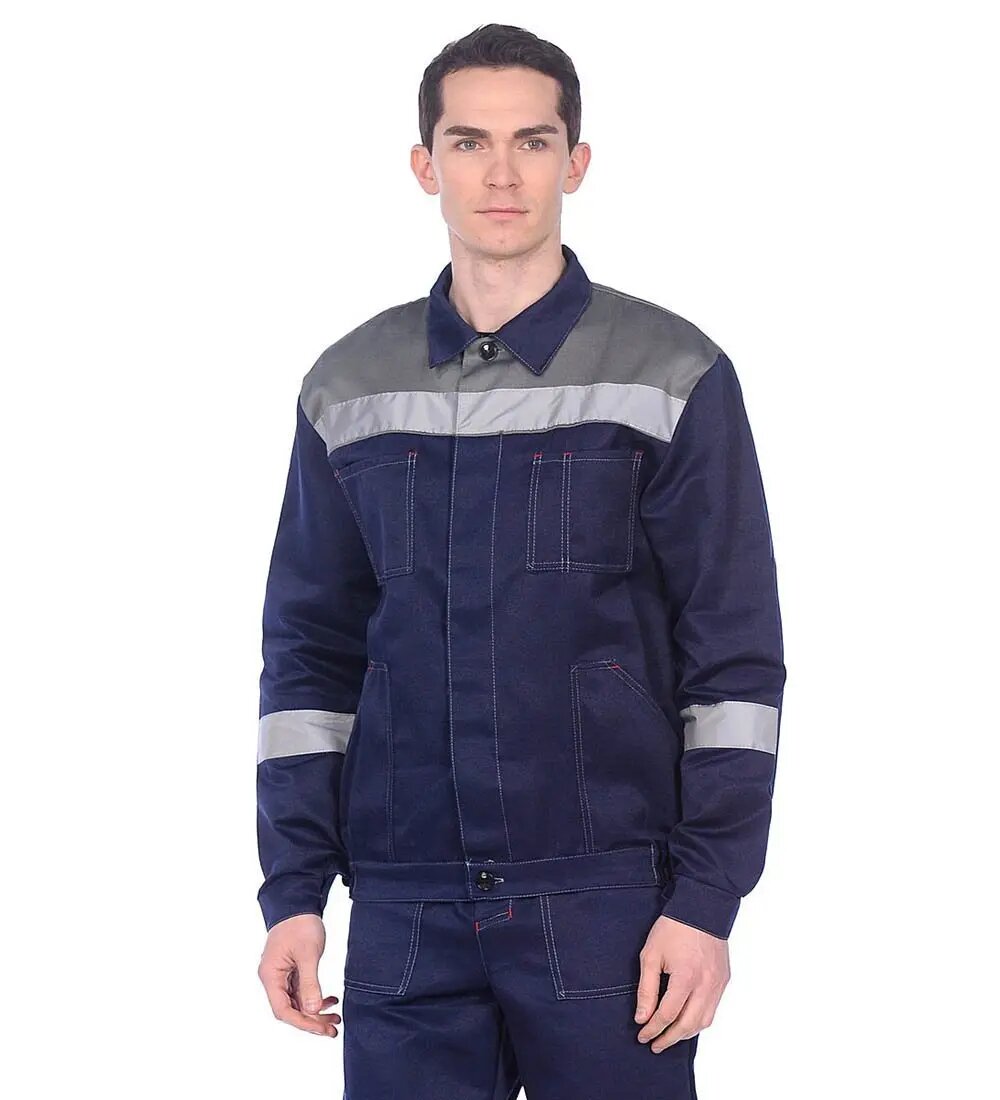 ЯЛ-02-97 Костюм куртка/полукомб. р.44-46 рост 170-176 синий/серый