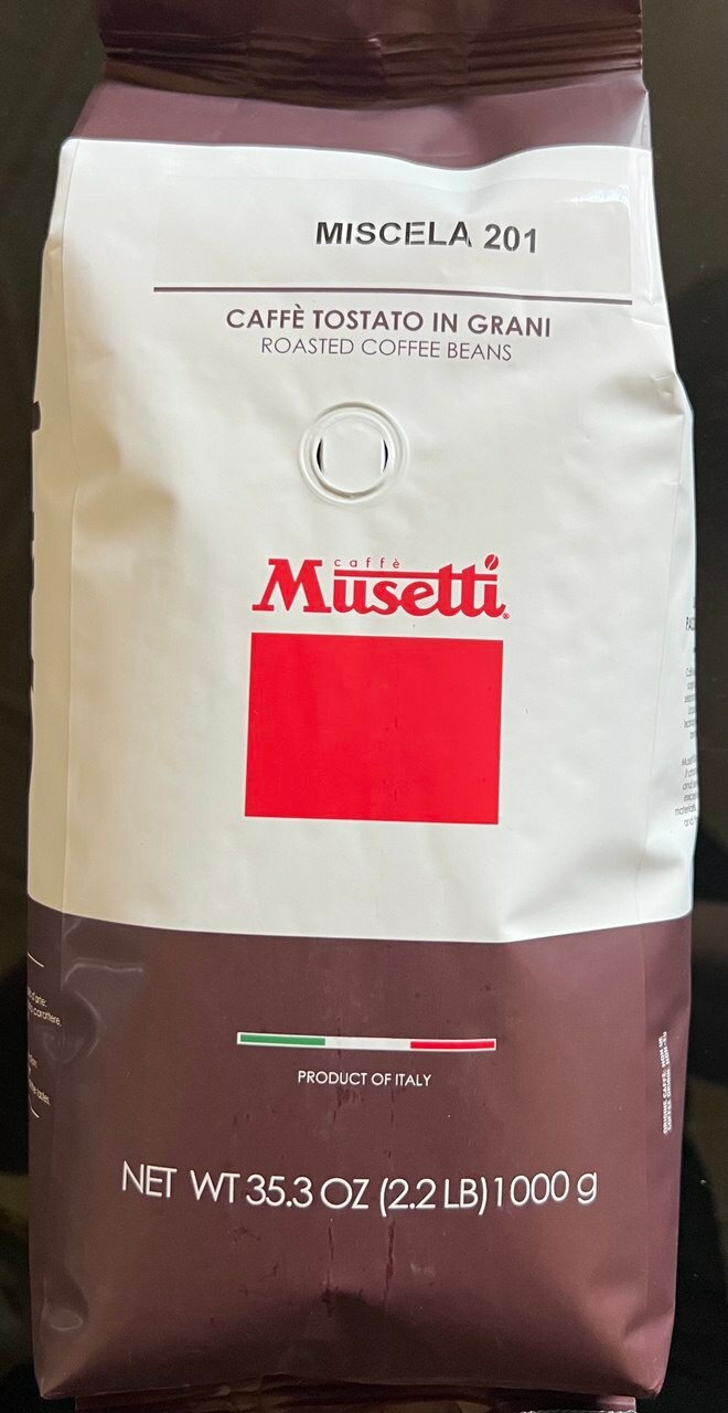 Кофе Musetti, премиум, Miscela 201, Италия, обжаренный, в зернах, 1кг