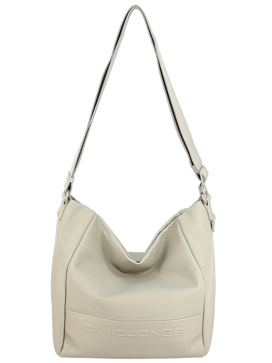 Сумка хобо DAVID JONES, светло-серый — фото 1