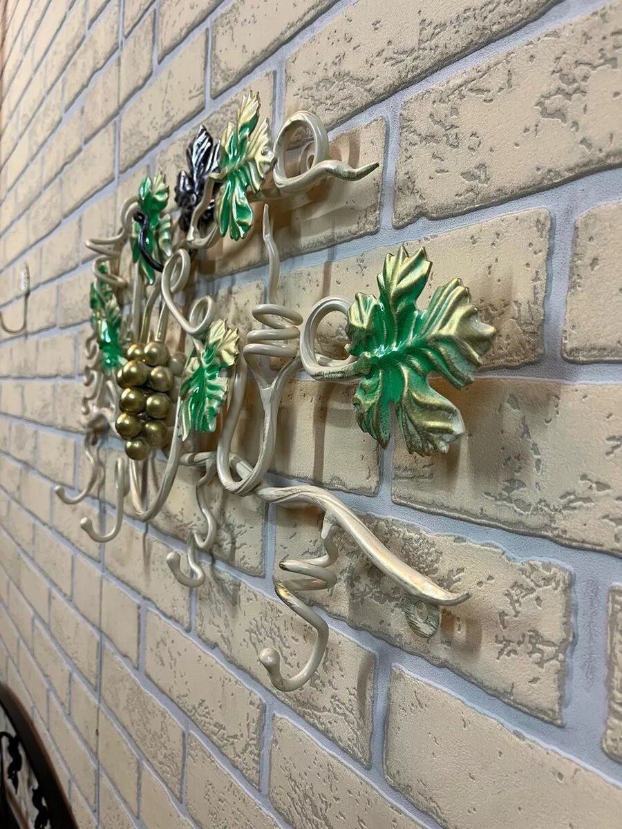 Вешалка ключница настенная, Студия кованой мебели Нива, цвет античная бронза — фото 1