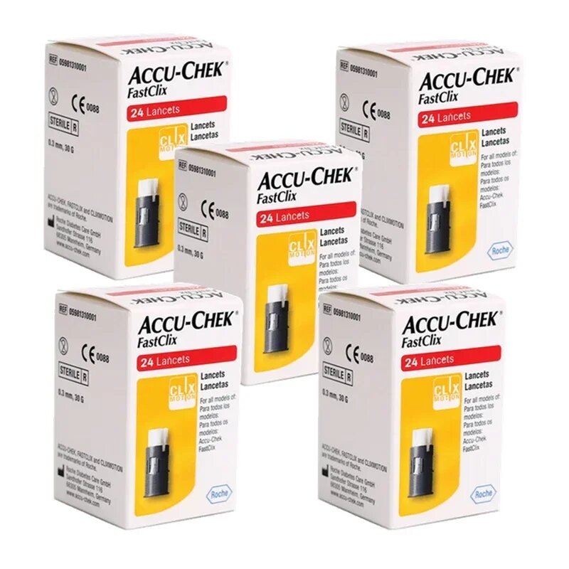 Переносной глюкометр AccuChek, тестовые полоски, Accu Chek, диабетический глюкометр, 1 заказ, домашняя самообслуживающаяся кассета, 5 boxes 120pcs