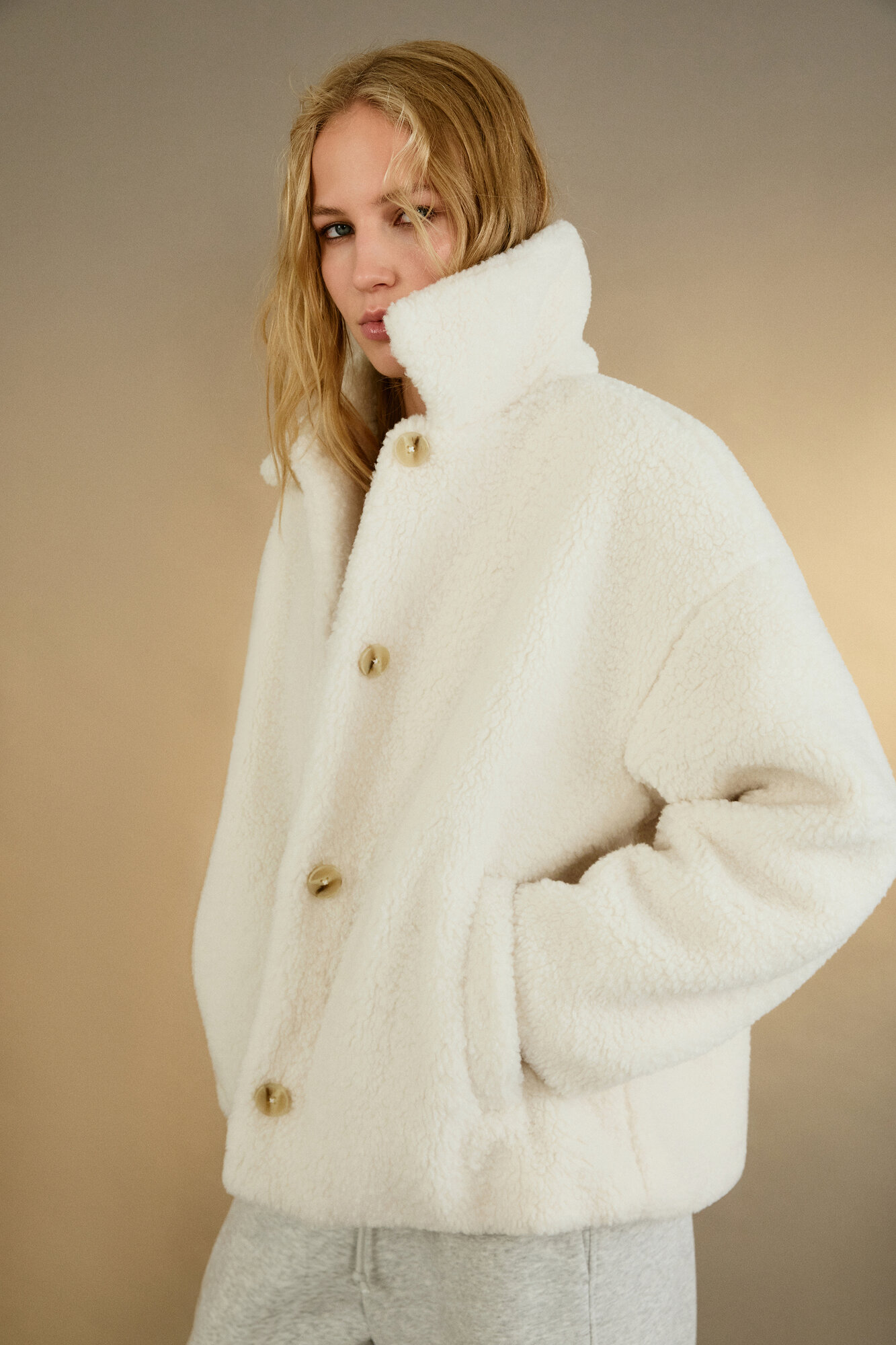 Куртка Befree Woman Mix&Match размер S молочный