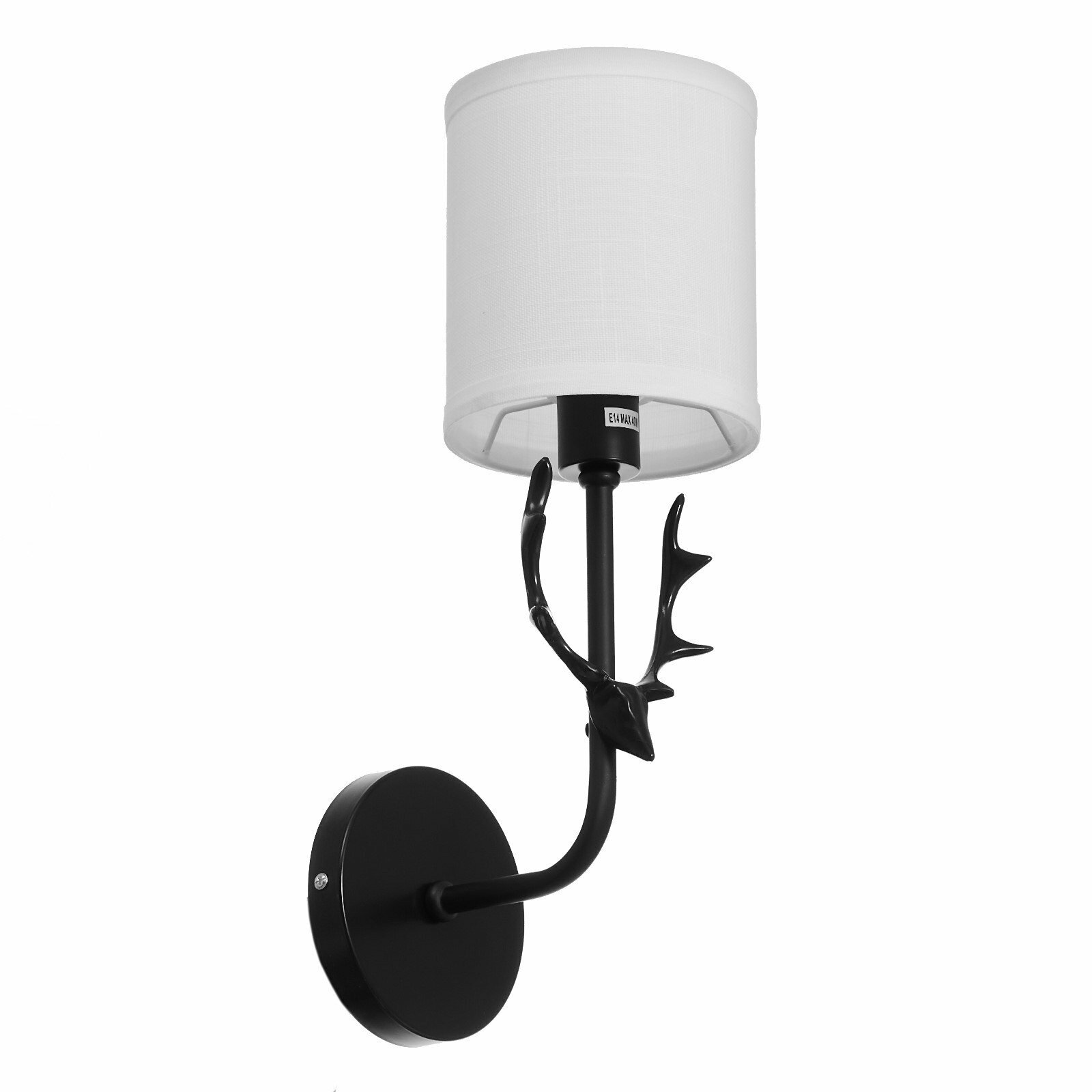 Бра 2242/1BK E14 40 Вт черный 13x19x38 см назначение по помещениям: гостиная