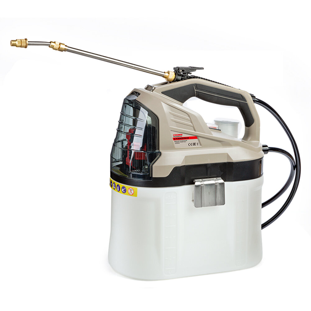 Аккумуляторный опрыскиватель CROWN CT29003HX 20В B3+ без акб и зу 7,5л 500л/мин