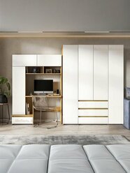 Комплект мебели для детской 3,2 м белый/дуб золотой