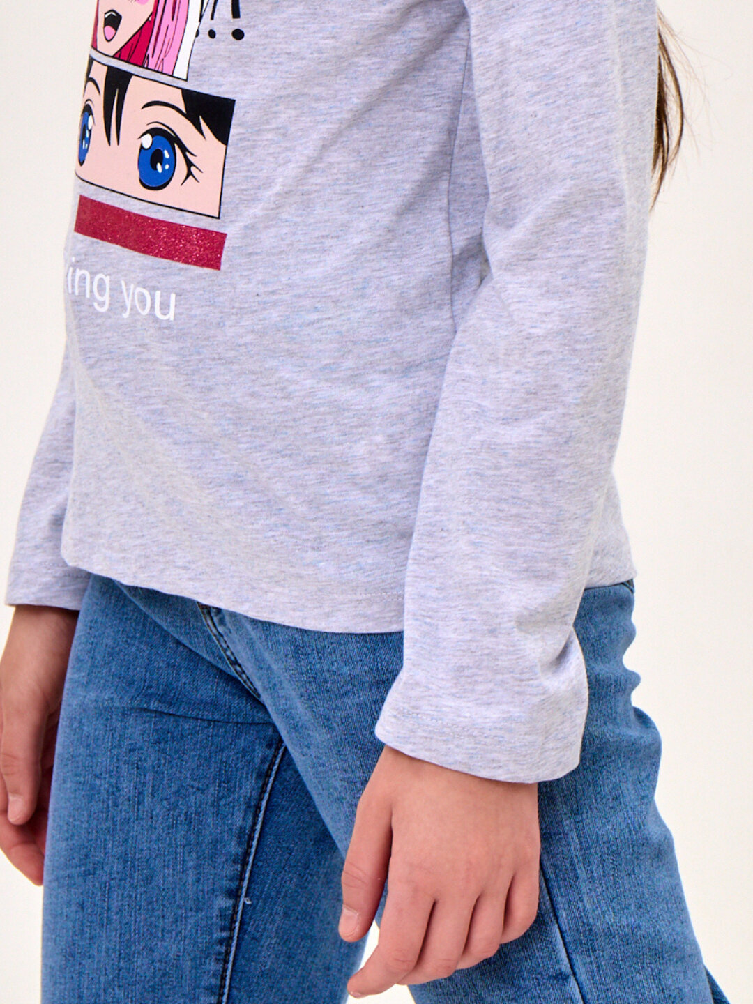 Лонгслив neo, размер 134, серый меланж — фото 1