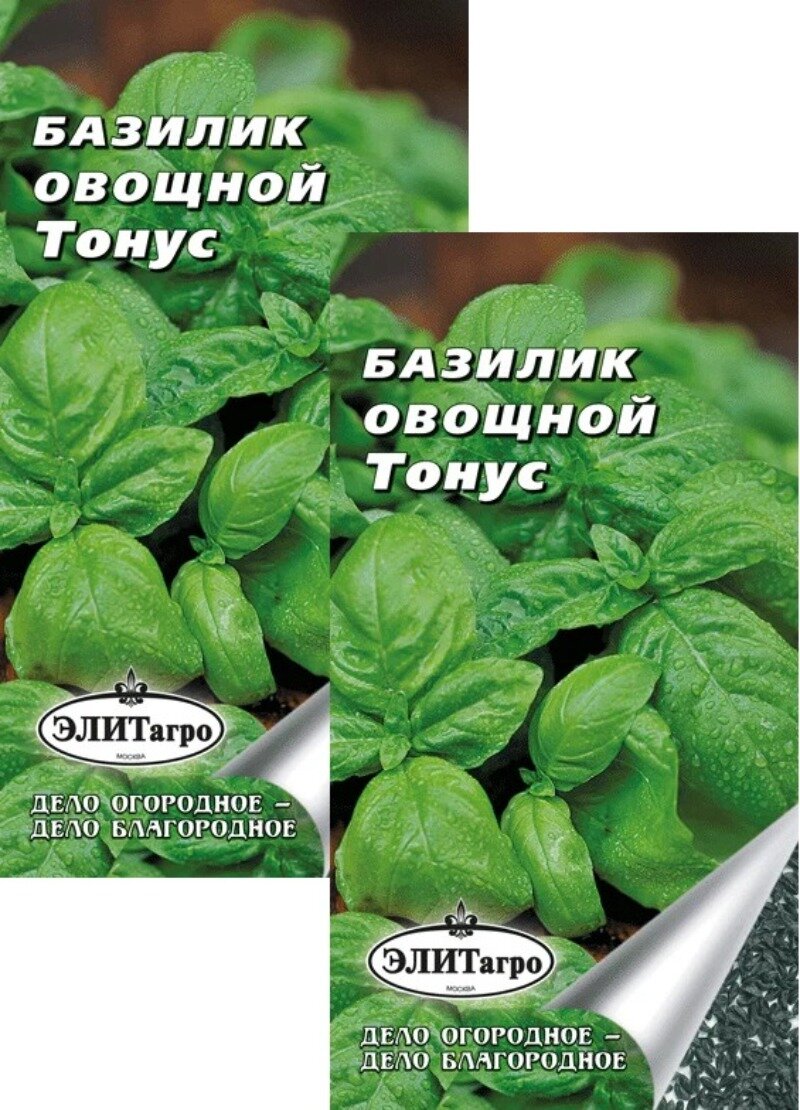 Семена Базилик овощной Тонус (03 г) 2 пакета однолетник ароматный