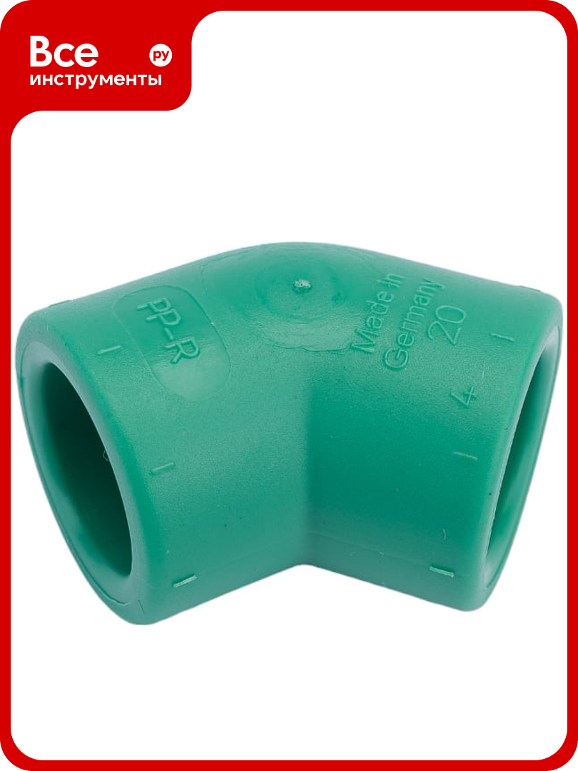 Угол Banninger полипропиленовый зеленый 45 гр x 20 мм 7411064511