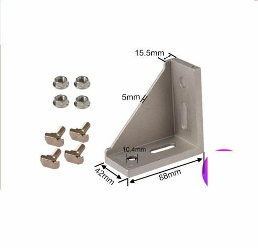 Угловой алюминиевый соединитель для рейлинга уголки алюминий уголок металлический металлопрофиль