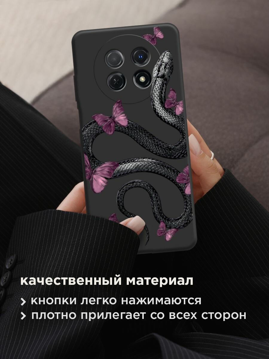 Чехол на Huawei Nova Y91 / Хуавей Нова Y91 с принтом "Snake and butterflies 2" — фото 1