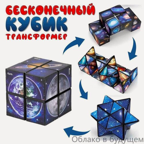 Изображение товара Бесконечный Кубик антистресс "Планеты" головоломка для детей и взрослых
