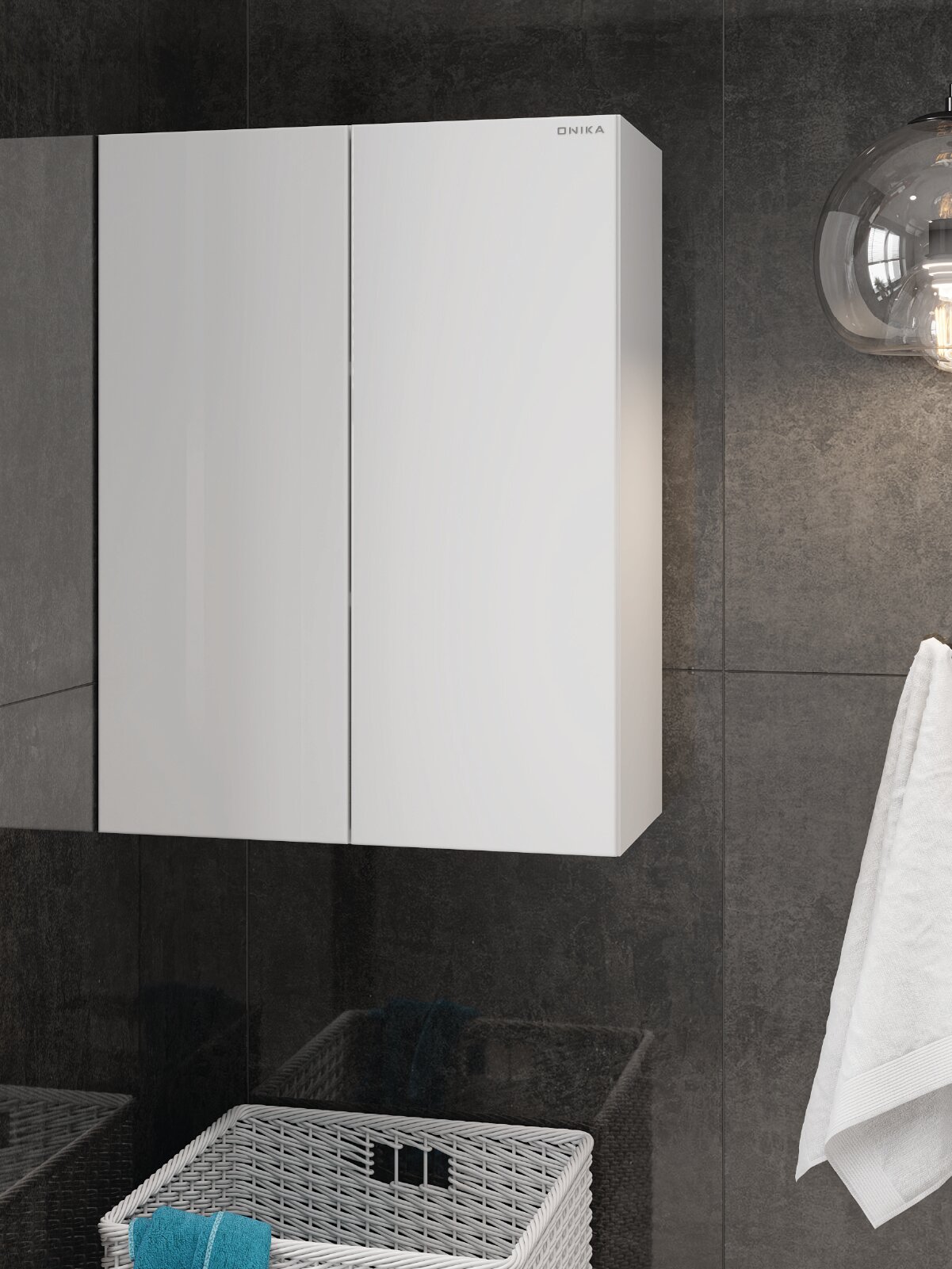 Шкаф Onika Маркус 60 подвесной  белый  разборный