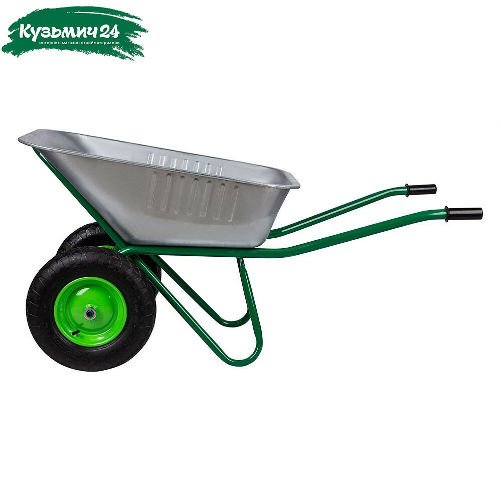 Тачка садовая Сибртех 2-х колесная оцинкованная грузоподъемность 320 кг 100 литров