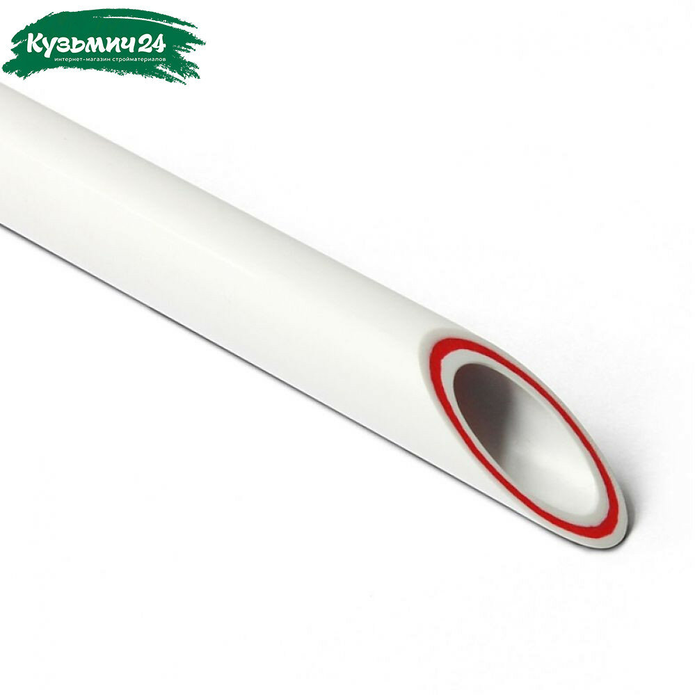 Труба полипропиленовая PN25 R25 Pro Aqua Rubis стекловолокно 4 метра 2 шт.