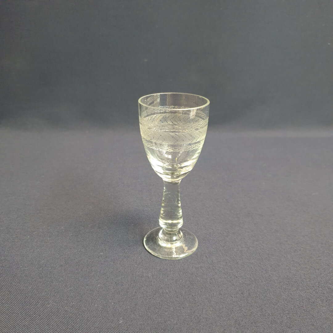 Рюмка, стекло пантография патерн 40 мл скол, Царская Россия до 1917 г
