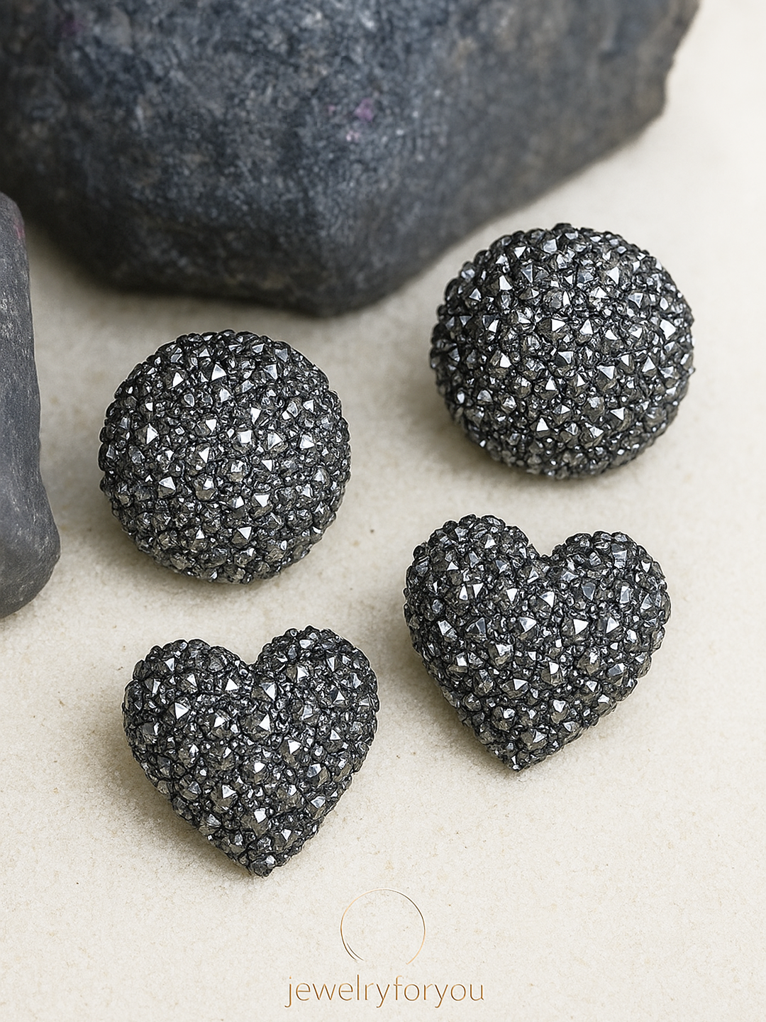 Серьги, dark grey — фото 1