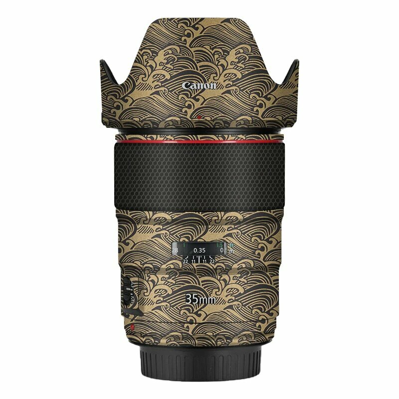 Meiben Tang 3M Волновой Узор Защита Линзы для Объектива Canon EF 35mm f/1.4 II - Золотой