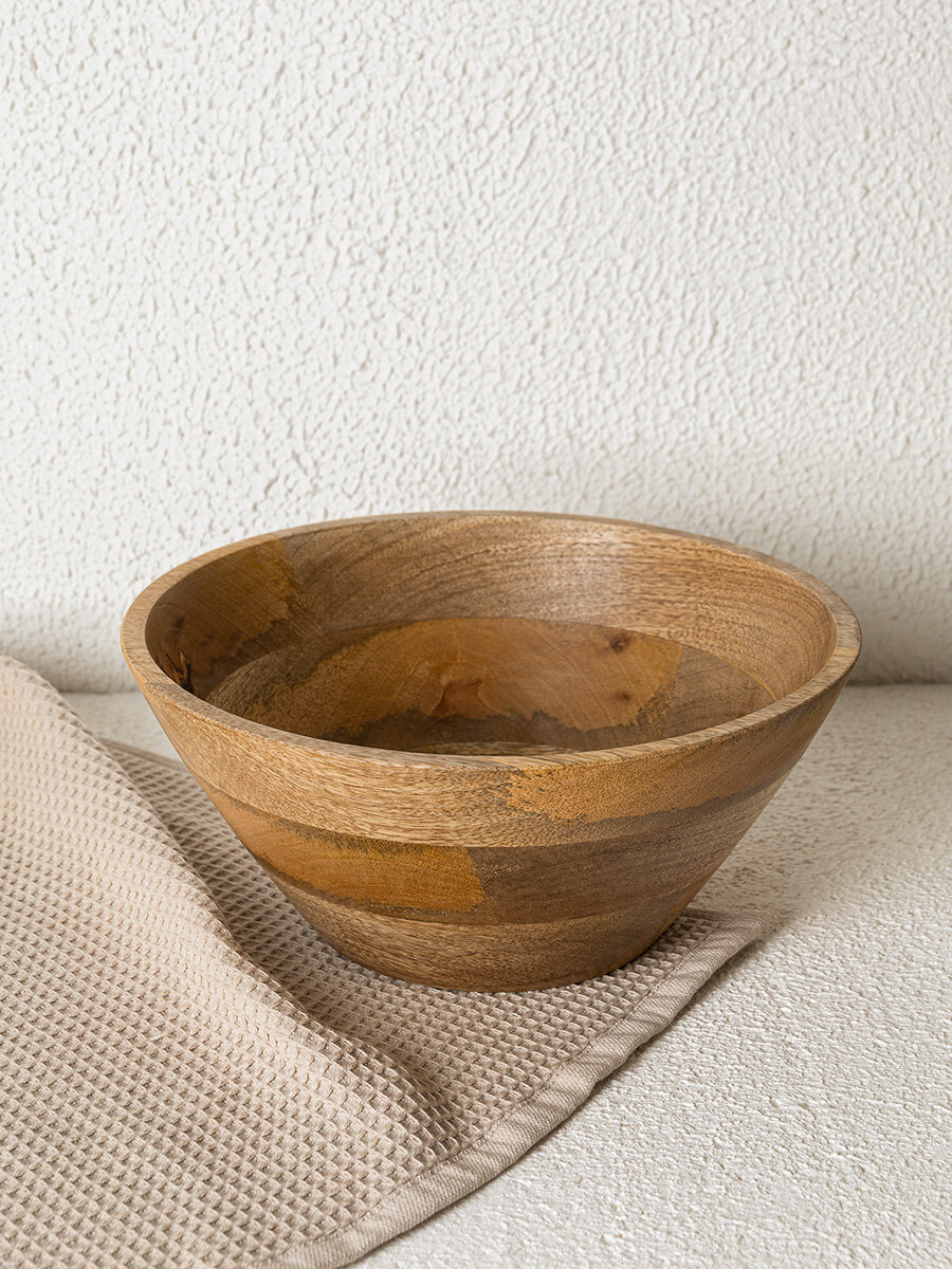 Миска/тарелка для сервировки DeNASTIA манго D25 см, 2250 мл, коричневый, KB00080 — фото 1