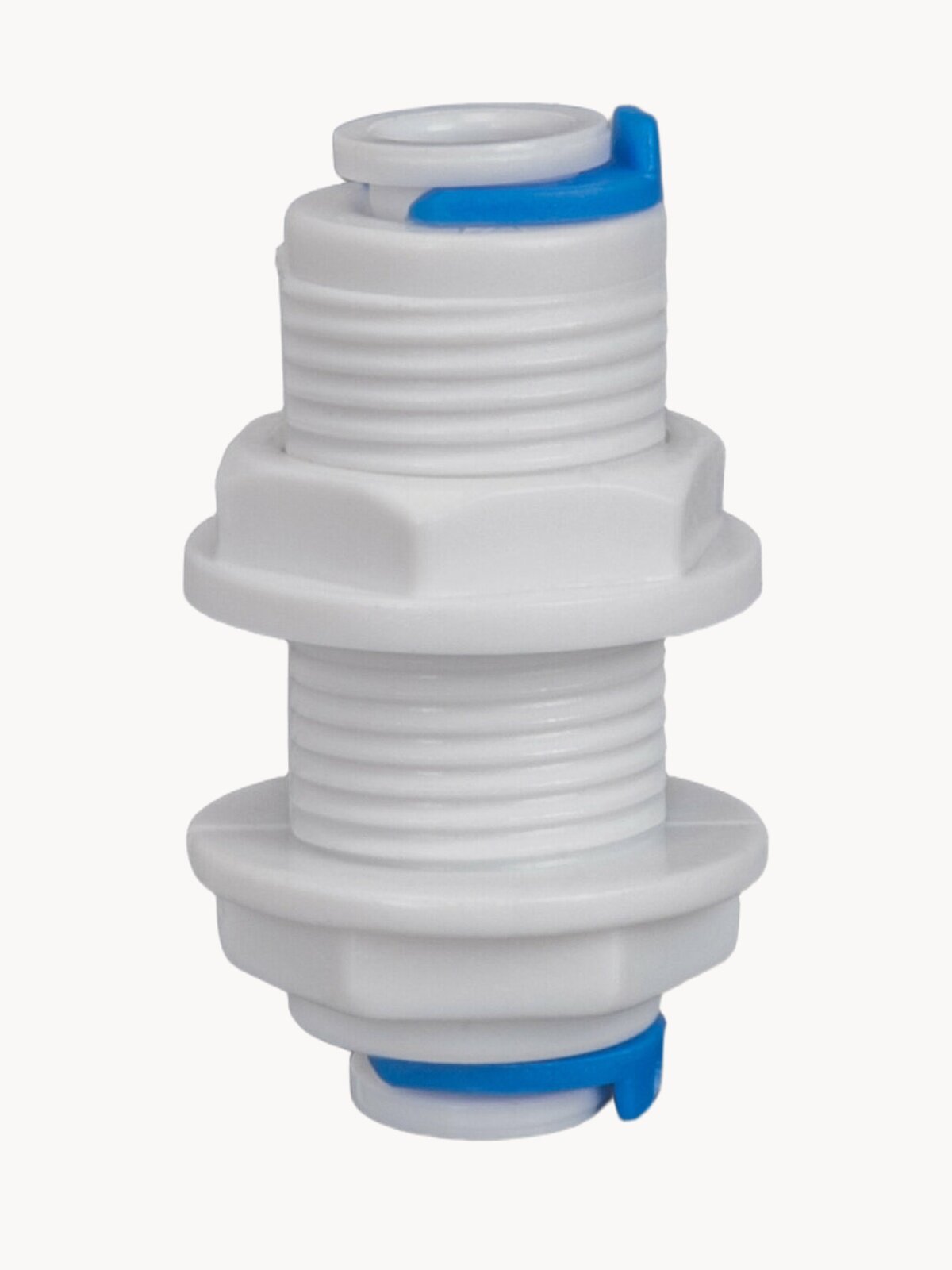 Переходник фитинг для фильтра с перемычкой прямой пластиковый трубка 1/4" - трубка 1/4", обратный осмос для NatureWater, Гейзер, Барьер, Аквафор