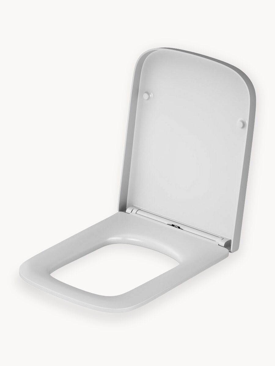 Сиденье для унитаза универсальное с микролифтом быстросъемное с крышкой Damixa Tetra, цвет белый