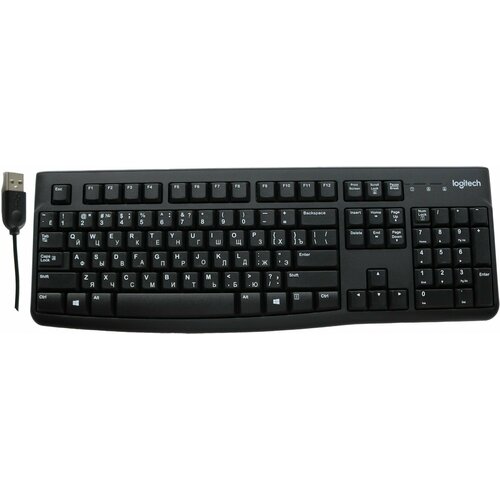 Клавиатура Logitech K120 черный USB 920-002583 302500₽