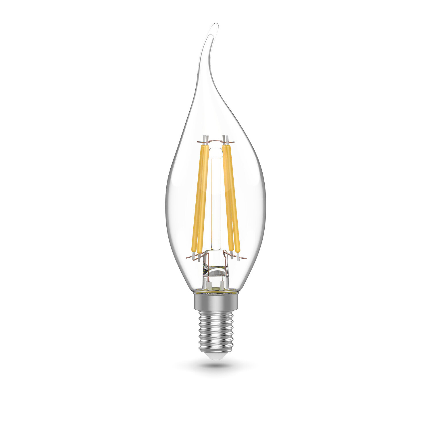 Лампа светодиодная Gauss E14 170-240 В 5.5 Вт свеча на ветру тонированная 510 лм теплый белый свет, 3 шт. - фото №9