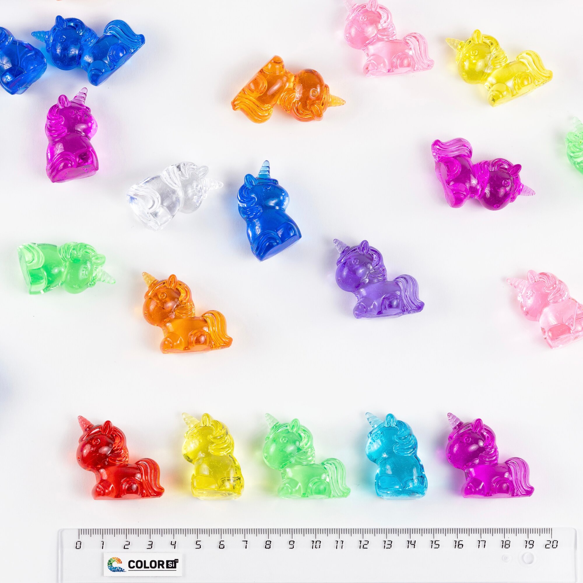 Камни для игр фигурные, кристаллы единороги, 20 шт, акрил, COLOR Si — фото 1