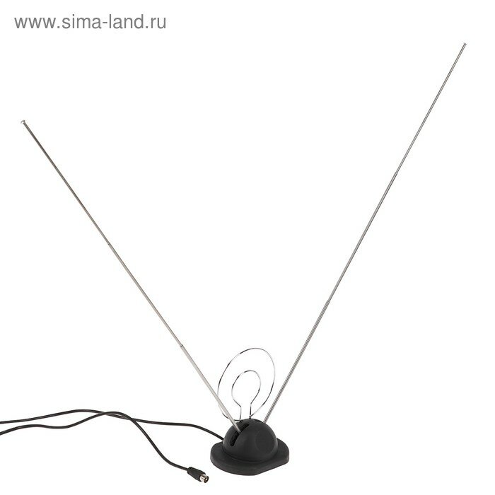 Антенна цифровая, комнатная, пассивная, 3 секции, 60 см, на подставке, кабель 1 м 3927900