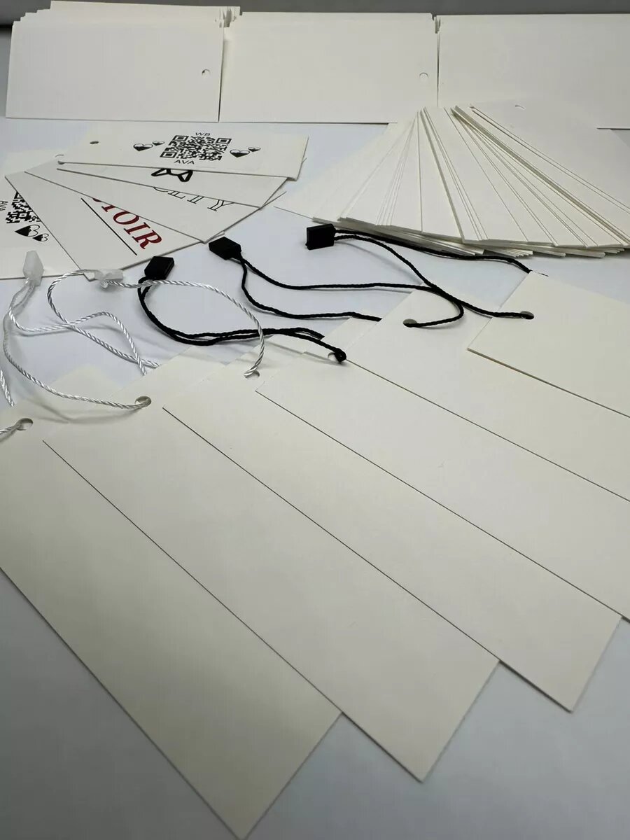 Бирки картонные для маркировки белые, 1500 шт, 50х90 мм — фото 1