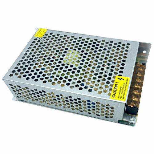 Блок питания DE FRAN LED DFB 12В 100Вт 8,5A AC/DC IP20 сетка металл серый, серебристый
