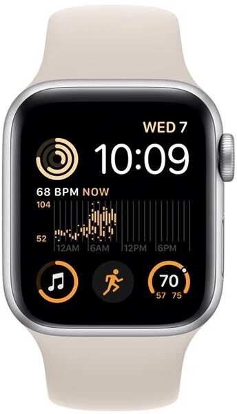 Умные часы Apple Watch Series SE Gen 2 2024 40 мм Aluminium Case GPS, starlight Sport Band S/M