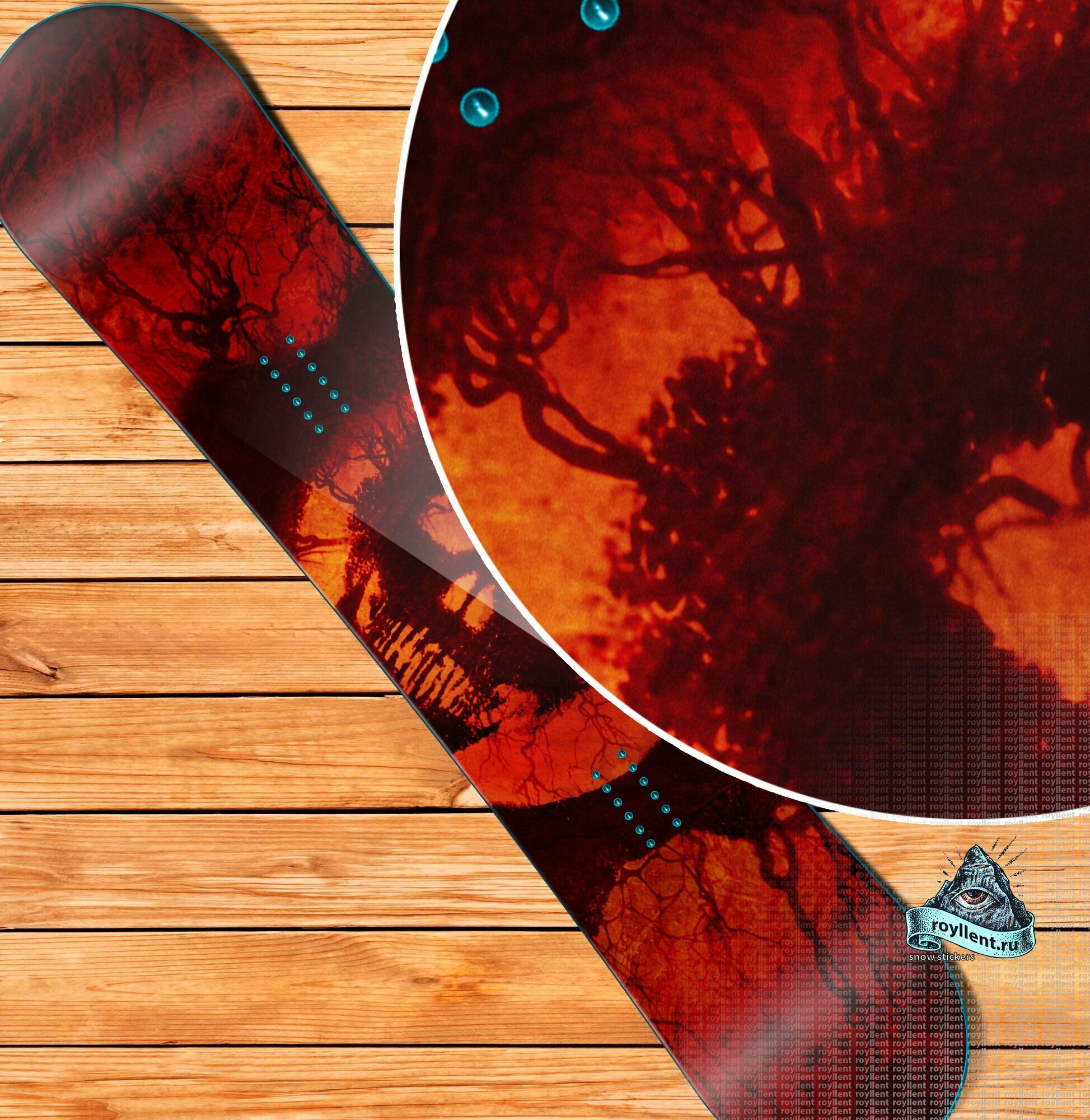 Полноразмерная наклейка на сноуборд или лыжи 1700х330 Gears of War 3 Game Design