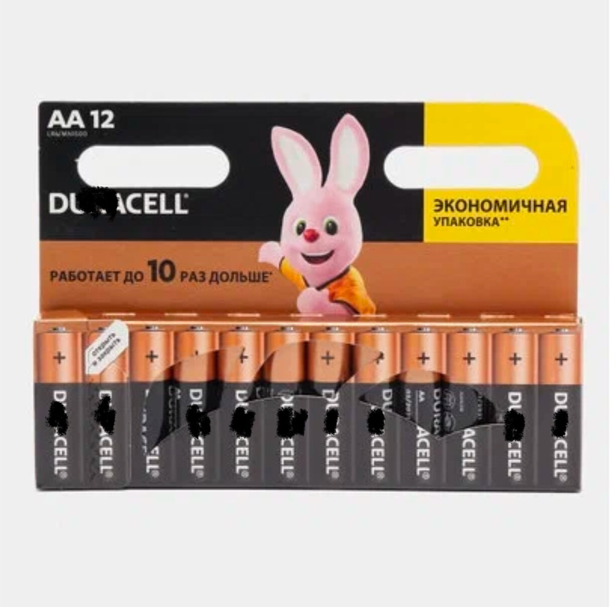 Батарейки Basic Duracell, алкалиновые, AA, LR06, комплект 12 штук, пальчиковые