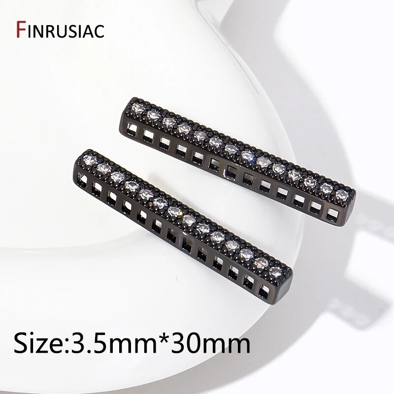 Комплект для изготовления ожерелий FINRUSIAC черный медь золото 18к Black Color-30mm 1 piece