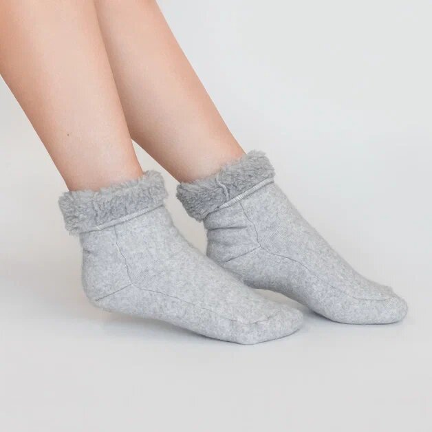 Носки меховые WoolHouse из овечьей шерсти размер 3738 серые