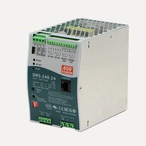 Изображение товара Источник питания для систем безопасности Mean Well DRS-240-12