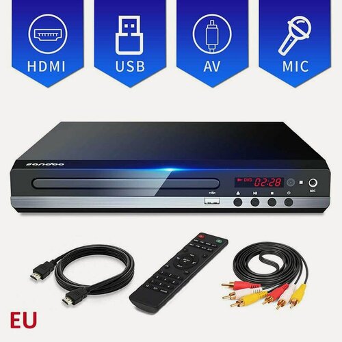 Изображение товара DVD-плеер универсальный - USB, HDMI, поддержка CD/DVD, пульт ДУ, 220В
