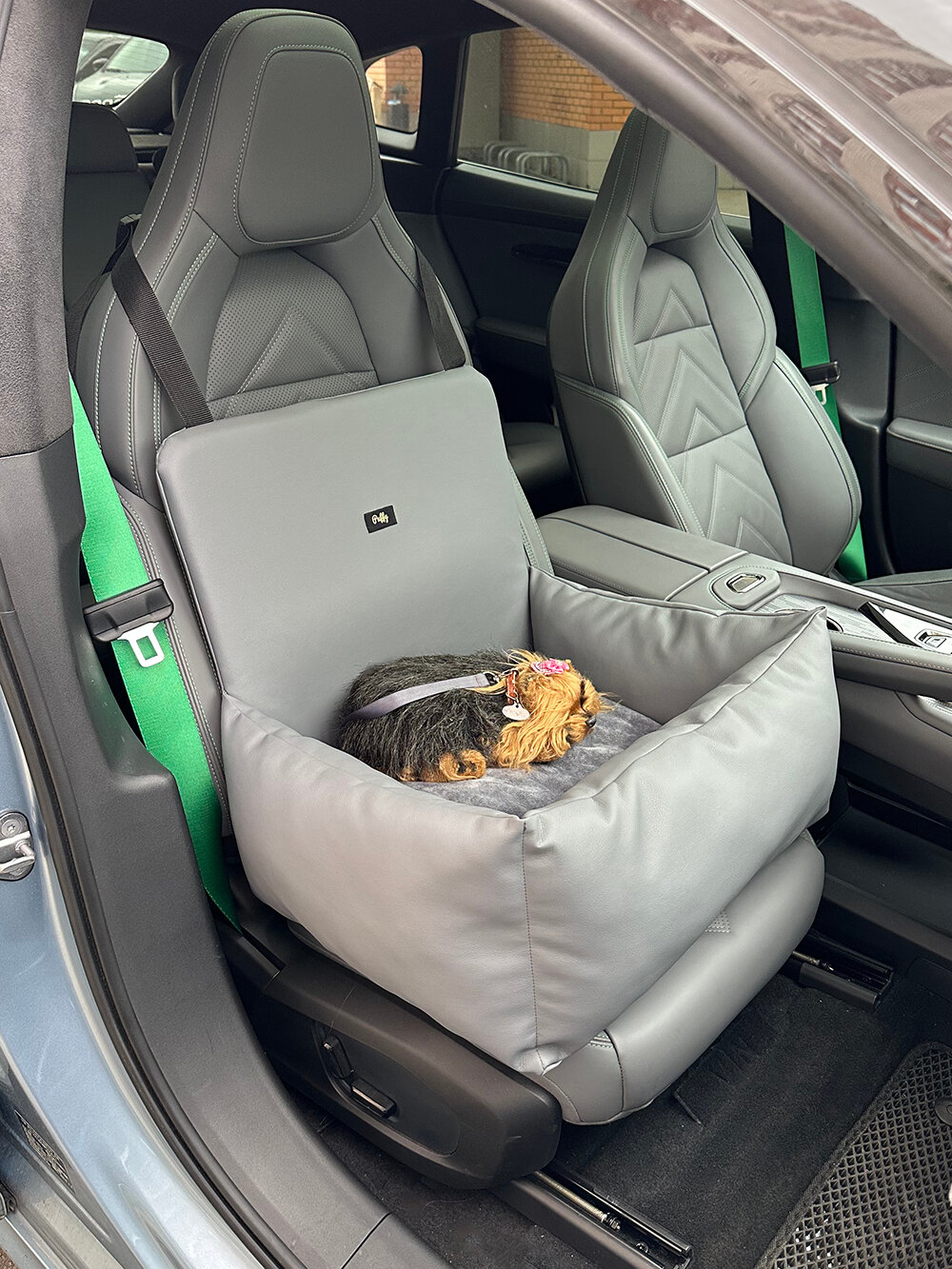 Автокресло для собак и кошек, автогамак Puffy Зикр, серый