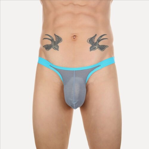 Изображение товара Стринги мужские, эластичные, с низкой талией, 52-54 размер, серые