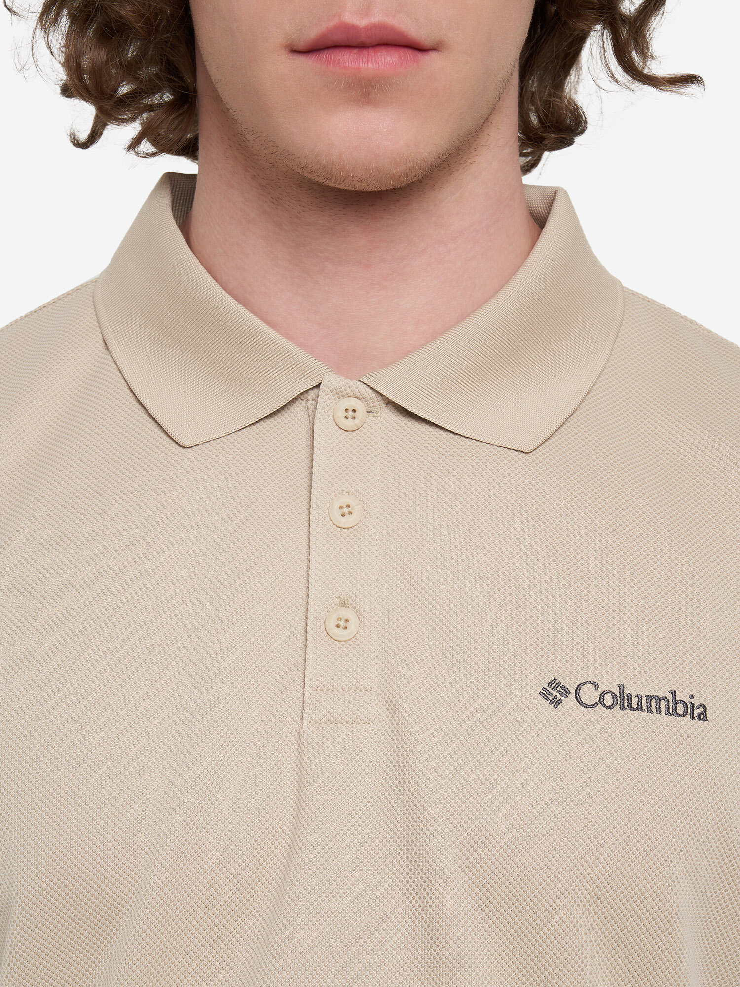 Поло спортивное Columbia, размер XXL, бежевый — фото 1